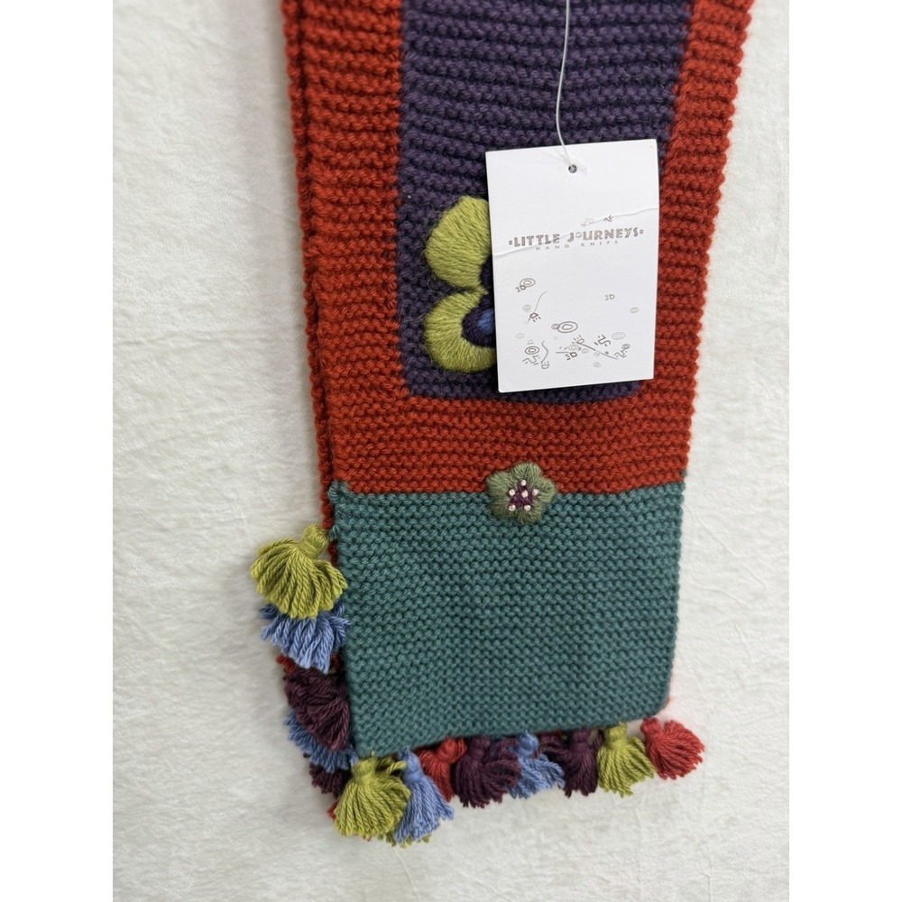 Little Journeys Chicago Kors Hand Knit Multi Color Rectangle Scarf - Picture 6 of 12